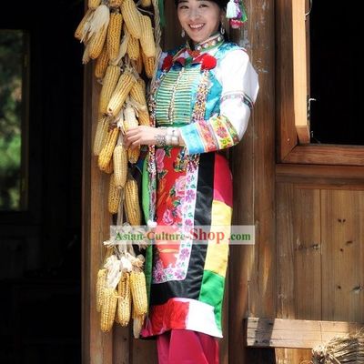 Blang Bulang Nationality Dress and Hat Complete Set