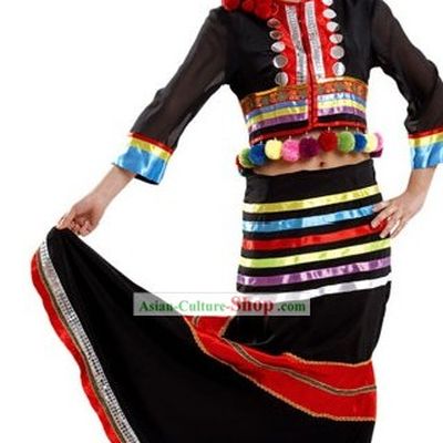 Chinese Deang Minority Dress and Hat