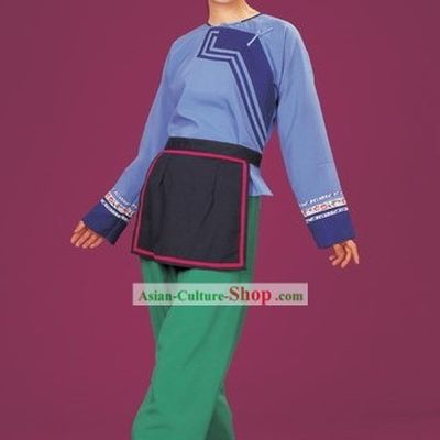 China Gelao Minority Dress and Hat Complete Set