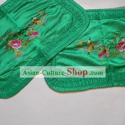 Chinese Hand Embroidery Silk Pillowship - Mandarin Ducks