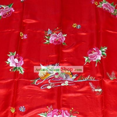 Chinese Traditional Silk Wedding Bedcover - Mandarin Ducks