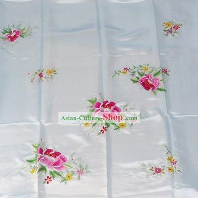Chinese Embroidery Silk Bedcover - Peony
