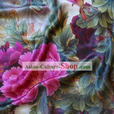 100 Percent Pure Silk Peony Fabric