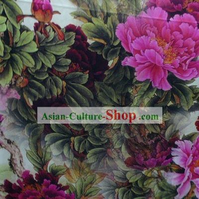 Top Pure Silk Fabric - Flower and Birds