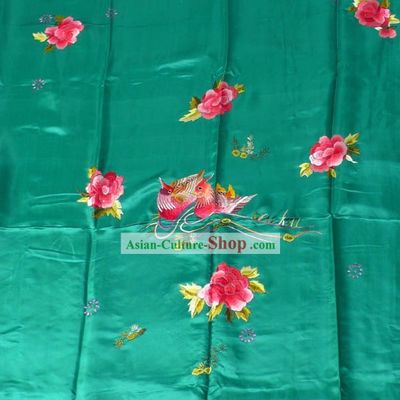 Chinese Classic Hand Embroidery Silk Bedcover - Mandarin Ducks