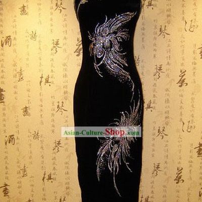 Traditional Handmade Velvet Cheongsam