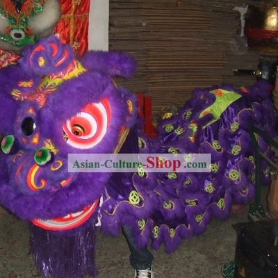 Fluorescent Luminous Happy Festival Celebration Lion Dance Equipment Complete Set