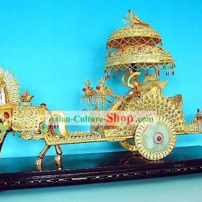Super Large Chinese Cloisonne Emperor Cart
