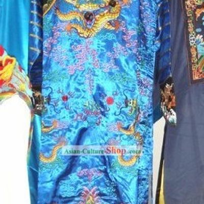 Chinese Qing Dynasty Official Costume and Hat Complete Set
