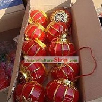 Traditional Chinese Happy Celebration Lucky Red Lantern Five Pieces Set