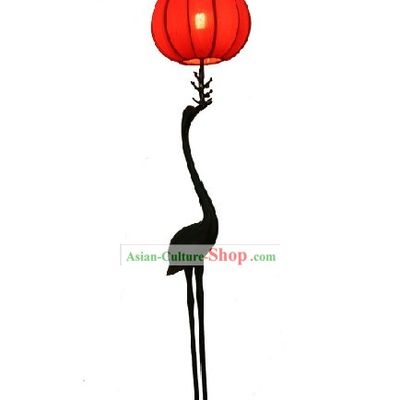 Traditional Chinese Handmade Large Crane and Tortoise Floor Lantern