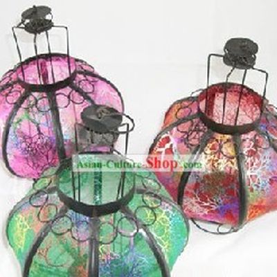 Traditional China Beijing Happy Celebration Handmade Iron Lantern