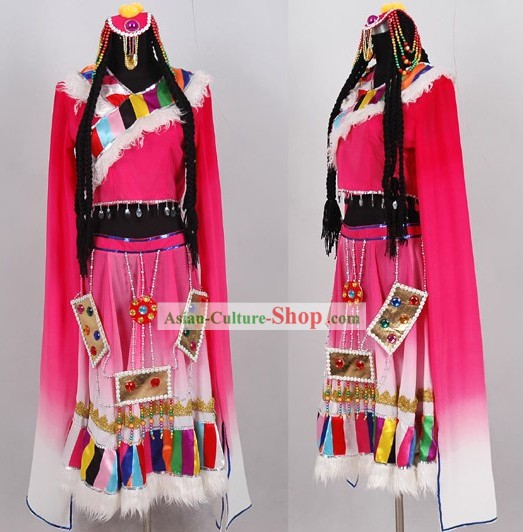 Hand Made Tibet Folk Clothes for Woman Dancing