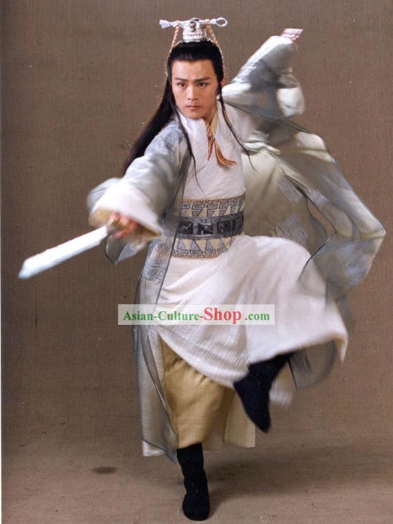 Chinese Ancient Scholar Clothing Complete Set for Men