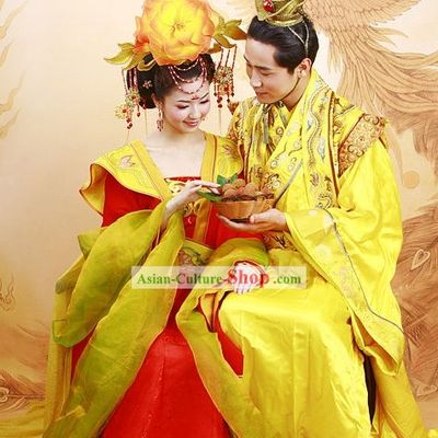 Supreme Chinese Emperor and Empress Clothing Complete Set for Men and Women