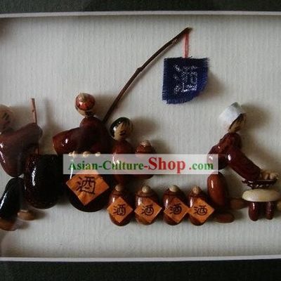 Chinese Traditional Bean Painting Arts and Crafts - Wine Shop