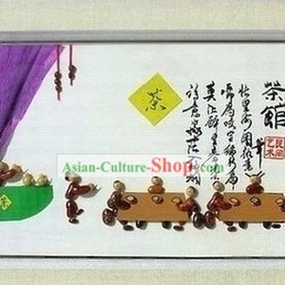 Chinese Traditional Bean Painting Arts and Crafts - Teahouse