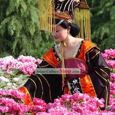 Supreme Chinese Ancient Emperor Clothing Complete Set for Women