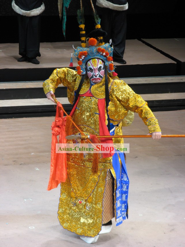 Chinese Gorgeous Peking Opera Ancient Armor Complete Set for General