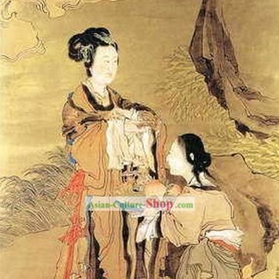 Chinese Film and Stage Performance and Photo Studio Traditional Painting Prop - Ancient People