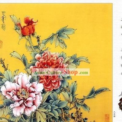 Chinese Film and Stage Performance and Photo Studio Traditional Painting Prop - Peony