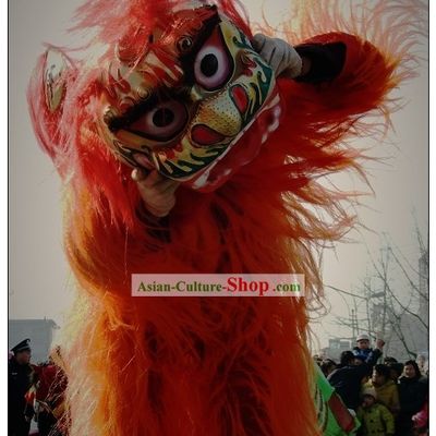 Single Person Northern Lion Dance Costumes Whole Set