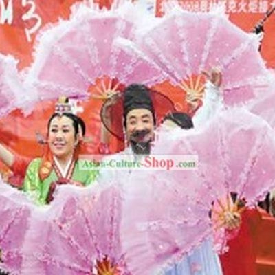 Chinese Traditional Large Flower Dance Fan