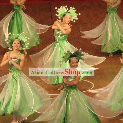 Traditional Jasmine Flower Dance Costumes Complete Set