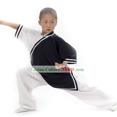 Chinese Professional Flax Martial Arts Tai Chi Uniform Complete Set for Children