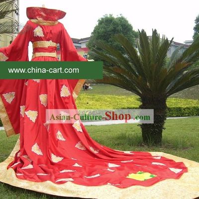 Supreme Chinese Stunning Made to Order Lucky Red Long Wedding Dress