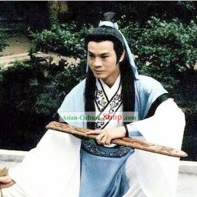 Chinese Ancient Swordsman Long Wig Set