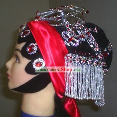 Beijing Opera Wig and Hair Decoration Complete Set