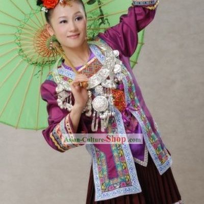 Chinese Traditional Miao Minority Clothing Complete Set