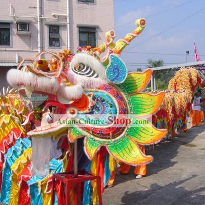 Large Chinese Classical Dragon Dance Equipments Complete Set for 40 People