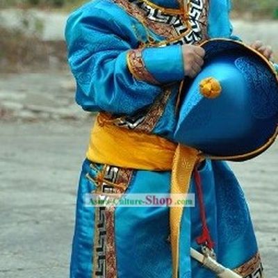 Chinese Children Mongolian Costumes Complete Set