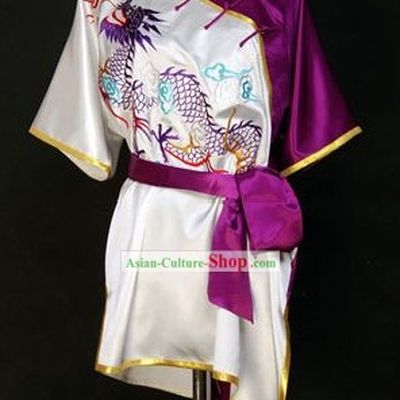 China Martial Arts Tai Chi Embroidered Dragon Uniform