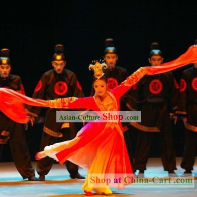 Flying Daggers Watersleeve Dance Costume Complete Set