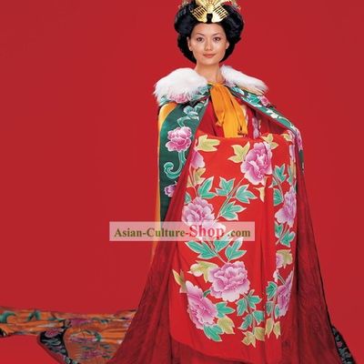 Ancient Tang Dynasty Queen Costume and Headpiece Complete Set