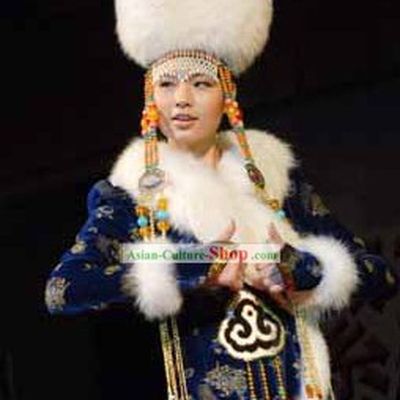 Chinese Classical Mongolian Costume Complete Set