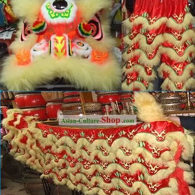 LUMINOUS Chinese Festival Celebration Lion Dance Costume Complete Set