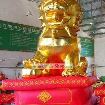 Happy Chinese Festival Celebration Golden Lion Inflatable Set