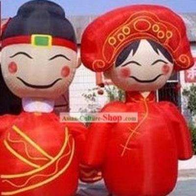 Large Inflatable Chinese Bride and Bridegroom Set