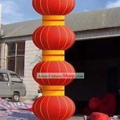 315 Inch Large Inflatable Four Lanterns Colume Set
