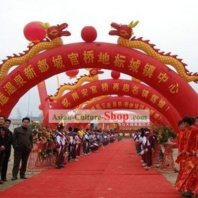 Large Chinese Inflatable Dragons Arch