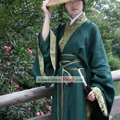 Chinese Ancient Swordsman Dress and Hat Set