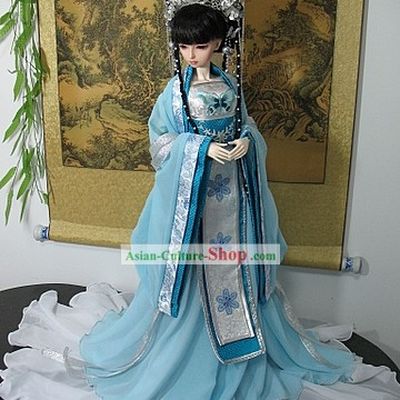 Chinese Traditional Long Empress Costumes Complete Set