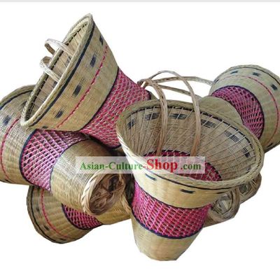 Chinese Traditional Dance Prop - Handmade Bamboo Basket