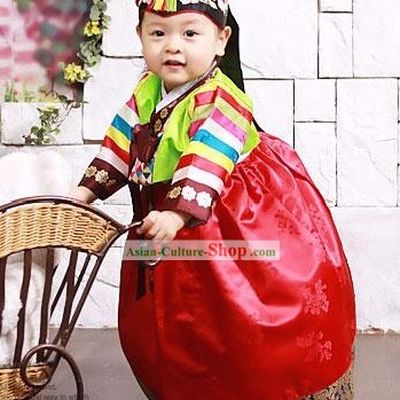 Traditional Korean Baby Birthday Hanbok Dress Complete Set