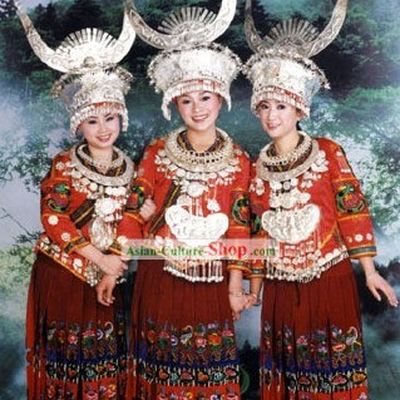 Traditional Chinese Miao Costumes Complete Set