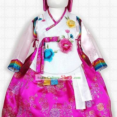 Traditional Korean Girl Hanbok Birthday Dress Set